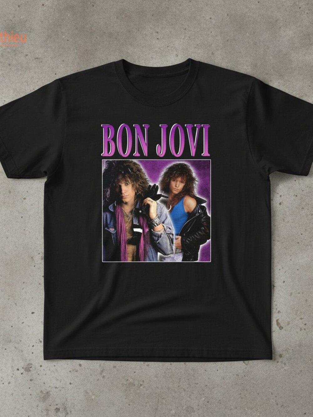 Vintage Bon Jovi Graphic T-Shirt | 80s Rock Band Inspired Tee | Retro Music